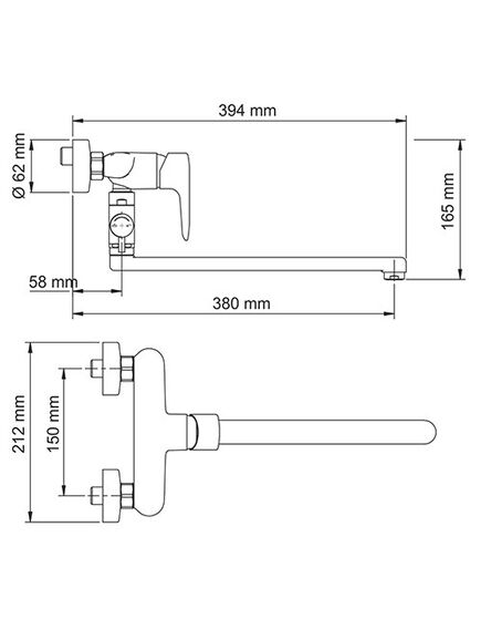 Купить Смеситель для ванны WasserKRAFT Vils 5602L универсальный Хром (5602L) по цене 16860 руб., в Санкт-Петебруге в интернет магазине 100-Систем, а также дургие товары WasserKRAFT из раздела Смесители с длинным изливом и Смесители для ванны и душа