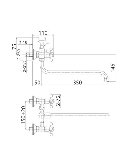 Купить Смеситель для ванны с длинным изливом, Duplex, Milardo, DUPSB02M10 (dupsb02m10) по цене 5290 руб., в Санкт-Петебруге в интернет магазине 100-Систем, а также дургие товары MILARDO из раздела Смесители с длинным изливом и Смесители для ванны и душа