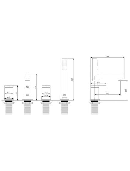 Купить Смеситель ABBER Emotion AF8813G на борт ванны, золото матовое (af8813g) по цене 48800 руб., в Санкт-Петебруге в интернет магазине 100-Систем, а также дургие товары ABBER из раздела Смесители на борт ванны и Смесители для ванны и душа