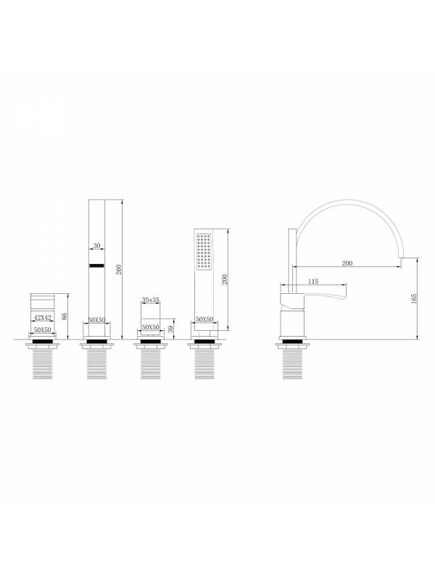 Купить Смеситель ABBER Wasserfall AF8613B на борт ванны, черный матовый (af8613b) по цене 37700 руб., в Санкт-Петебруге в интернет магазине 100-Систем, а также дургие товары ABBER из раздела Смесители на борт ванны и Смесители для ванны и душа