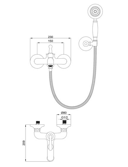 Купить Смеситель для ванны с душем WONZON & WOGHAND STEAM, Хром (WW-88639008-CR) (ww-88639008-cr) по цене 36145 руб., в Санкт-Петебруге в интернет магазине 100-Систем, а также дургие товары WONZON & WOGHAND из раздела Смесители с длинным изливом и Смесители для ванны и душа
