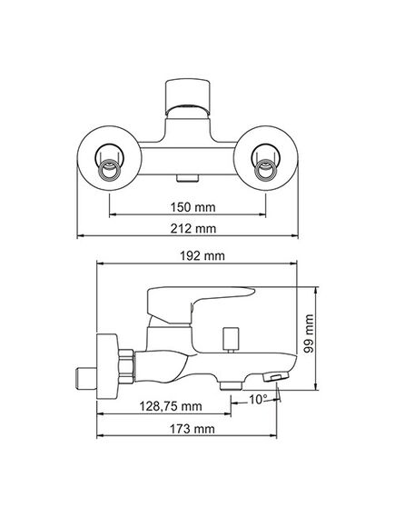 Купить Смеситель для ванны WasserKRAFT Vils 5601 Хром (5601) по цене 14150 руб., в Санкт-Петебруге в интернет магазине 100-Систем, а также дургие товары WasserKRAFT из раздела Смесители с коротким изливом и Смесители для ванны и душа