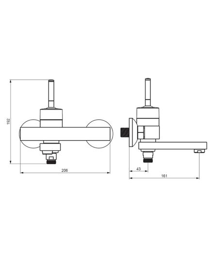 Купить 291000200 Arc, смеситель для ванной и душа, никель (291000200) по цене 20290 руб., в Санкт-Петебруге в интернет магазине 100-Систем, а также дургие товары DAMIXA из раздела Смесители с коротким изливом и Смесители для ванны и душа
