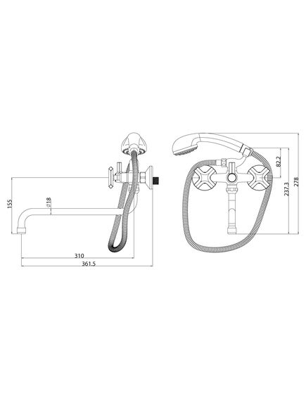 Купить Смеситель Lemark Promotion LM6051C для ванны (lm6051c) по цене 6440 руб., в Санкт-Петебруге в интернет магазине 100-Систем, а также дургие товары LEMARK из раздела Смесители с длинным изливом и Смесители для ванны и душа