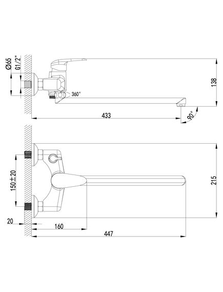 Купить Смеситель Lemark Pramen LM3317C для ванны (lm3317c) по цене 10330 руб., в Санкт-Петебруге в интернет магазине 100-Систем, а также дургие товары LEMARK из раздела Смесители с длинным изливом и Смесители для ванны и душа
