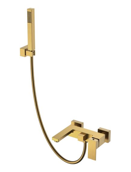 Купить Смеситель для ванны с душем Qubic Bronze (473-BR) по цене 36683 руб., в Санкт-Петебруге в интернет магазине 100-Систем, а также дургие товары BOHEME из раздела Смесители с коротким изливом и Смесители для ванны и душа