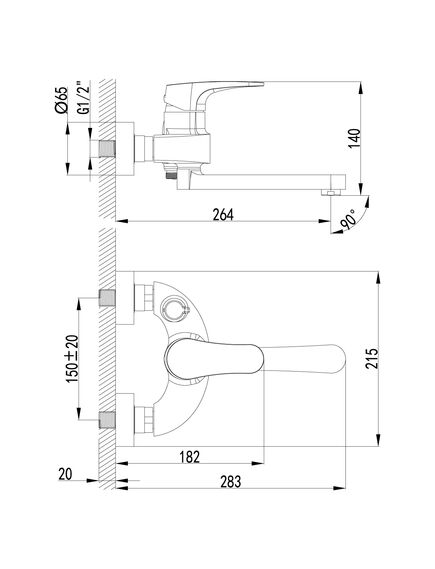 Купить Смеситель Lemark Shift LM4314C для ванны (lm4314c) по цене 12610 руб., в Санкт-Петебруге в интернет магазине 100-Систем, а также дургие товары LEMARK из раздела Смесители с длинным изливом и Смесители для ванны и душа