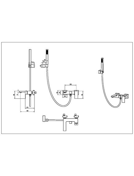 Купить Смеситель для ванны с душем Qubic Shinny Gun Metal (473-sgm) по цене 36683 руб., в Санкт-Петебруге в интернет магазине 100-Систем, а также дургие товары BOHEME из раздела Смесители с коротким изливом и Смесители для ванны и душа