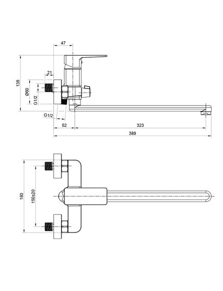 Купить Смеситель для ванны с длинным изливом NARCIS, NAR06-320-25221 (nar06-320-25221) по цене 6790 руб., в Санкт-Петебруге в интернет магазине 100-Систем, а также дургие товары Wesnaart из раздела Смесители с длинным изливом и Смесители для ванны и душа