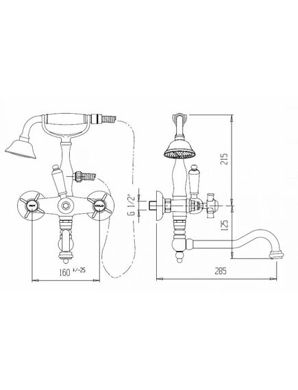 Купить Смеситель для ванны и душа Cezares NOSTALGIA-VDF-03/24-M, золото (nostalgia-vdf-03/24-m) по цене 90930 руб., в Санкт-Петебруге в интернет магазине 100-Систем, а также дургие товары CEZARES из раздела Смесители с длинным изливом и Смесители для ванны и душа