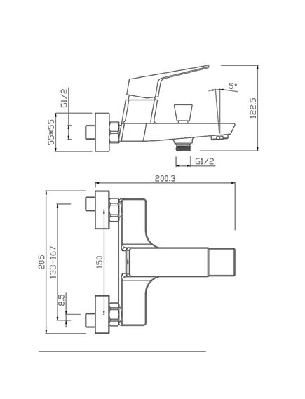Купить Смеситель для ванны Paini Torre без аксессуара (98cr111) по цене 15620 руб., в Санкт-Петебруге в интернет магазине 100-Систем, а также дургие товары Paini из раздела Смесители с коротким изливом и Смесители для ванны и душа
