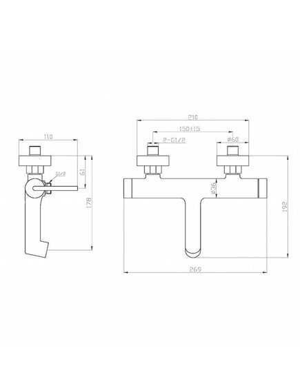 Купить ACQUA Смеситель для ванны и душа, хром ACQUA-VASM-CRM (ACQUA-VASM-CRM) по цене 10280 руб., в Санкт-Петебруге в интернет магазине 100-Систем, а также дургие товары BelBagno из раздела Смесители с коротким изливом и Смесители для ванны и душа