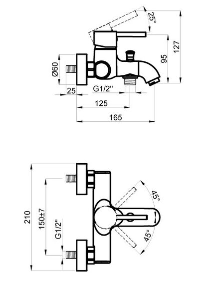 Купить Смеситель для ванны с коротким изливом AZARIO TASCO, хром (az-15160511) по цене 8775 руб., в Санкт-Петебруге в интернет магазине 100-Систем, а также дургие товары Azario из раздела Смесители с коротким изливом и Смесители для ванны и душа