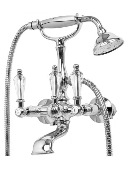 Купить Смеситель Cezares Diamond DIAMOND-VD-01-Sw для ванны с душем (diamond-vd-01-sw) по цене 72280 руб., в Санкт-Петебруге в интернет магазине 100-Систем, а также дургие товары CEZARES из раздела Смесители с коротким изливом и Смесители для ванны и душа