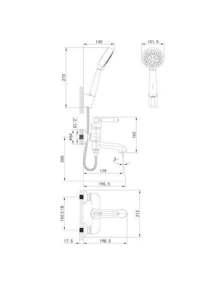 Купить Смеситель для ванны Iddis Oxford OXFSB02i02 Хром (OXFSB02I02) по цене 14300 руб., в Санкт-Петебруге в интернет магазине 100-Систем, а также дургие товары IDDIS из раздела Смесители с коротким изливом и Смесители для ванны и душа