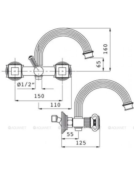 Купить Смеситель Cezares Olimp VD 03/24 O для ванны с душем (olimp-vd-03/24-o) по цене 85630 руб., в Санкт-Петебруге в интернет магазине 100-Систем, а также дургие товары CEZARES из раздела Смесители с коротким изливом и Смесители для ванны и душа