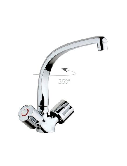 Купить Смеситель для кухни Paini Tevere (10cr571ffqlmkm) по цене 4123 руб., в Санкт-Петебруге в интернет магазине 100-Систем, а также дургие товары Paini из раздела Вентильные смесители и Смесители для кухни