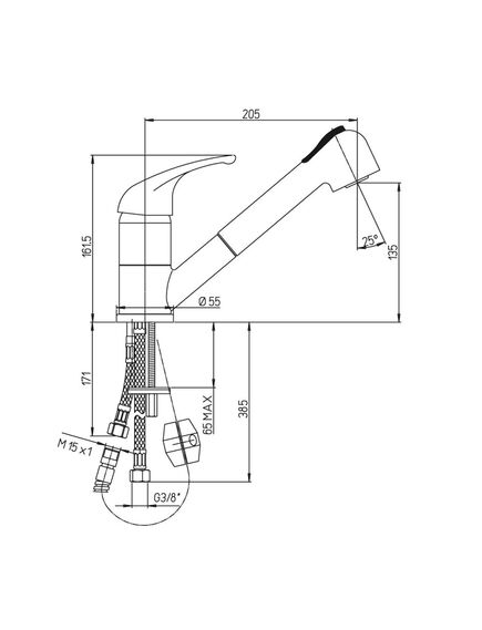Купить Смеситель для кухни Paini Pilot 04CR568RU (04cr568ru) по цене 2856 руб., в Санкт-Петебруге в интернет магазине 100-Систем, а также дургие товары Paini из раздела Рычажные смесители и Смесители для кухни
