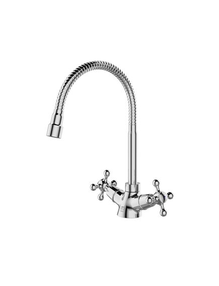 Купить Смеситель для кухни с гибким изливом, Duplex, Milardo, DUPSB0FM05 (dupsb0fm05) по цене 3690 руб., в Санкт-Петебруге в интернет магазине 100-Систем, а также дургие товары MILARDO из раздела Вентильные смесители и Смесители для кухни