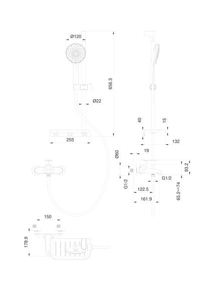Купить Смеситель для ванны с душевым гарнитуром WONZON & WOGHAND ALFA, Хром (WW-AE3201-CR) (ww-ae3201-cr) по цене 14571 руб., в Санкт-Петебруге в интернет магазине 100-Систем, а также дургие товары WONZON & WOGHAND из раздела Смесители с коротким изливом и Смесители для ванны и душа