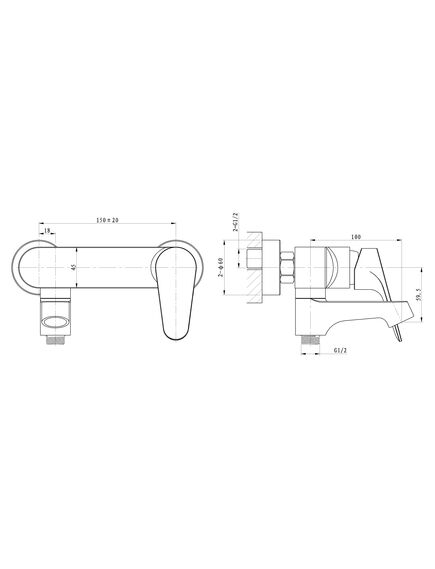 Купить Смеситель для ванны WONZON & WOGHAND BALANCE, Хром (WW-053101-CR) (ww-053101-cr) по цене 29098 руб., в Санкт-Петебруге в интернет магазине 100-Систем, а также дургие товары WONZON & WOGHAND из раздела Смесители с коротким изливом и Смесители для ванны и душа