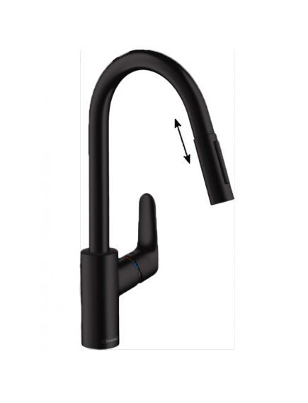 Купить HG Focus, смес. 31815 д/кухни, выдв/повор/излив 150°, 3/8", мат/черный (31815670) по цене 58067.93 руб., в Санкт-Петебруге в интернет магазине 100-Систем, а также дургие товары HANSGROHE из раздела Рычажные смесители и Смесители для кухни
