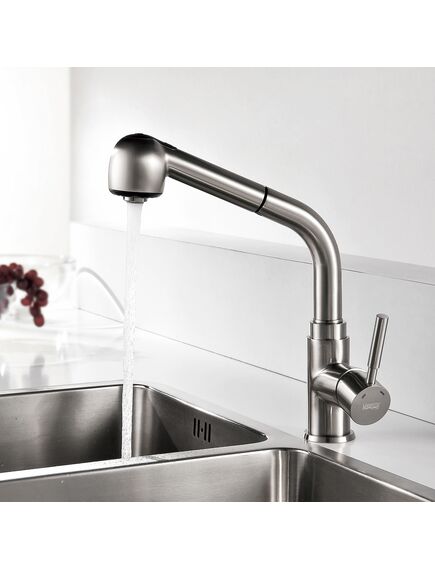 Купить Смеситель для кухни WasserKRAFT Wern 4266 Хром матовый (4266) по цене 20340 руб., в Санкт-Петебруге в интернет магазине 100-Систем, а также дургие товары WasserKRAFT из раздела Рычажные смесители и Смесители для кухни
