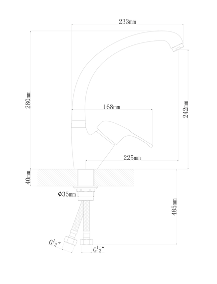 Купить Смеситель для кухни Florentina Омега FL Грей (313.12h.1123.305) по цене 6698 руб., в Санкт-Петебруге в интернет магазине 100-Систем, а также дургие товары Florentina из раздела Рычажные смесители и Смесители для кухни