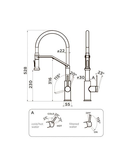 Купить Смеситель для кухни Omoikiri Makkari 2 Plus-SB-C-BL (4994493) по цене 45288 руб., в Санкт-Петебруге в интернет магазине 100-Систем, а также дургие товары Omoikiri из раздела Рычажные смесители и Смесители для кухни