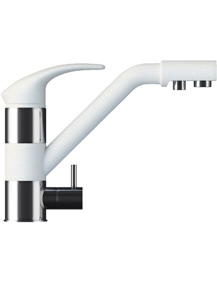 Купить Смеситель Tolero Дуо 694913 для кухонной мойки, белый (694913) по цене 15080 руб., в Санкт-Петебруге в интернет магазине 100-Систем, а также дургие товары POLYGRAN из раздела Рычажные смесители и Смесители для кухни