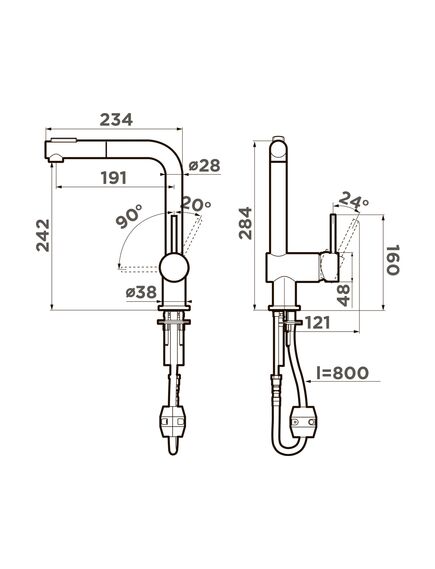 Купить Смеситель Omoikiri Tanigawa-SB-C (4994456) по цене 17588 руб., в Санкт-Петебруге в интернет магазине 100-Систем, а также дургие товары Omoikiri из раздела Рычажные смесители и Смесители для кухни