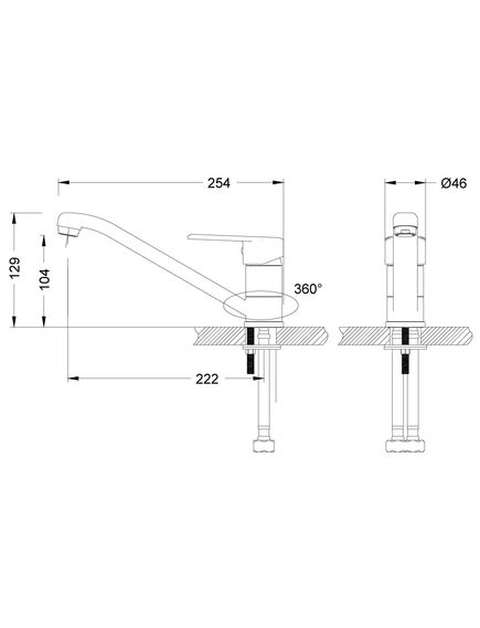 Купить Смеситель Lemark Point LM0304C для кухни (LM0304C) по цене 3730 руб., в Санкт-Петебруге в интернет магазине 100-Систем, а также дургие товары LEMARK из раздела Рычажные смесители и Смесители для кухни