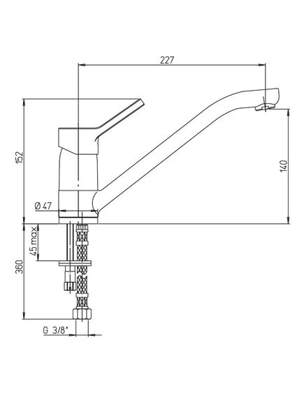 Купить Смеситель для кухни Paini Arena (92cr573km) по цене 6090 руб., в Санкт-Петебруге в интернет магазине 100-Систем, а также дургие товары Paini из раздела Рычажные смесители и Смесители для кухни