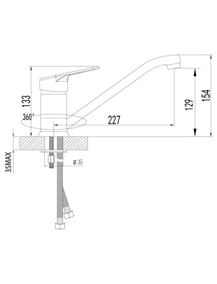 Купить Смеситель Lemark Luna LM4104C для кухни (lm4104c) по цене 4620 руб., в Санкт-Петебруге в интернет магазине 100-Систем, а также дургие товары LEMARK из раздела Рычажные смесители и Смесители для кухни