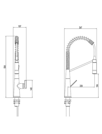 Купить Смеситель выдвижной для кухни, черный (az-vgt569183pa) по цене 11595 руб., в Санкт-Петебруге в интернет магазине 100-Систем, а также дургие товары Azario из раздела Рычажные смесители и Смесители для кухни