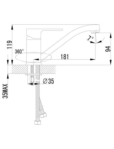 Купить Смеситель Lemark Plus Grace LM1504С для кухни (lm1504c) по цене 3860 руб., в Санкт-Петебруге в интернет магазине 100-Систем, а также дургие товары LEMARK из раздела Рычажные смесители и Смесители для кухни