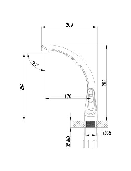 Купить Смеситель Lemark Luna LM4155C для кухни (LM4155C) по цене 5570 руб., в Санкт-Петебруге в интернет магазине 100-Систем, а также дургие товары LEMARK из раздела Рычажные смесители и Смесители для кухни