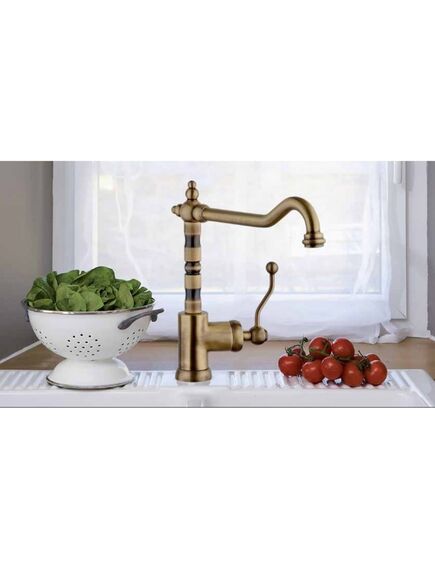 Купить Смеситель для кухни Paini Duomo, старая бронза (88f3572km) по цене 13960 руб., в Санкт-Петебруге в интернет магазине 100-Систем, а также дургие товары Paini из раздела Рычажные смесители и Смесители для кухни