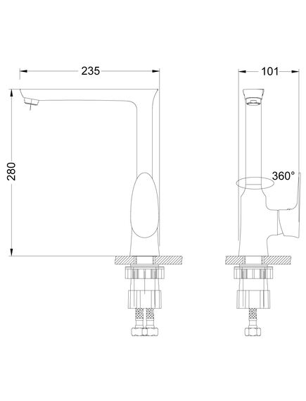 Купить Смеситель Lemark Nero LM0205C для кухни (LM0205C) по цене 6990 руб., в Санкт-Петебруге в интернет магазине 100-Систем, а также дургие товары LEMARK из раздела Рычажные смесители и Смесители для кухни