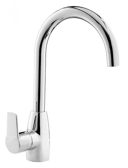 Купить Смеситель для кухонной мойки Azario ENZO Керамический картридж, цвет Хром  (az-15714431) по цене 7531 руб., в Санкт-Петебруге в интернет магазине 100-Систем, а также дургие товары Azario из раздела Рычажные смесители и Смесители для кухни