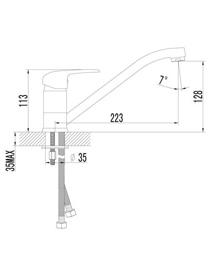 Купить Смеситель Lemark Pramen LM3304C для кухни (lm3304c) по цене 4380 руб., в Санкт-Петебруге в интернет магазине 100-Систем, а также дургие товары LEMARK из раздела Рычажные смесители и Смесители для кухни