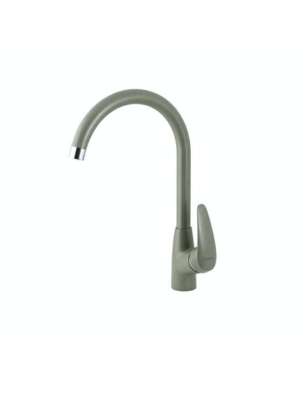 Купить Смеситель для кухни Lemark LINARA LM0405 с высоким поворотным изливом, цвет: серый шёлк (LM0405PGS) по цене 8370 руб., в Санкт-Петебруге в интернет магазине 100-Систем, а также дургие товары LEMARK из раздела Рычажные смесители и Смесители для кухни
