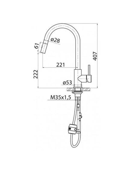 Купить Смеситель для кухни BelBagno BB-LAM31B-IN (BB-LAM31B-IN) по цене 9720 руб., в Санкт-Петебруге в интернет магазине 100-Систем, а также дургие товары BelBagno из раздела Рычажные смесители и Смесители для кухни