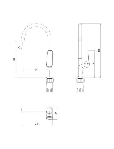 Купить Смеситель Lemark Bronx LM3705GM для кухни (LM3705GM) по цене 8010 руб., в Санкт-Петебруге в интернет магазине 100-Систем, а также дургие товары LEMARK из раздела Рычажные смесители и Смесители для кухни