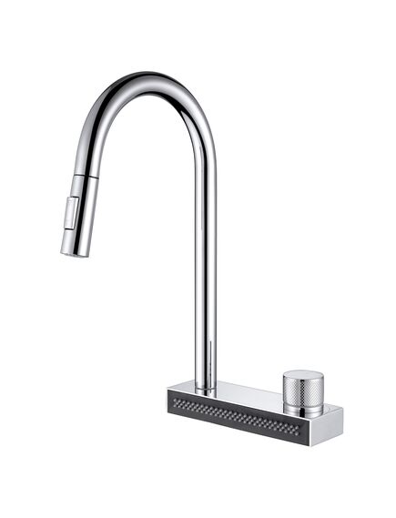 Купить Смеситель ABBER Wasser Kreis AF8114 для кухни с выдвижной лейкой, хром (af8114) по цене 28000 руб., в Санкт-Петебруге в интернет магазине 100-Систем, а также дургие товары ABBER из раздела Рычажные смесители и Смесители для кухни