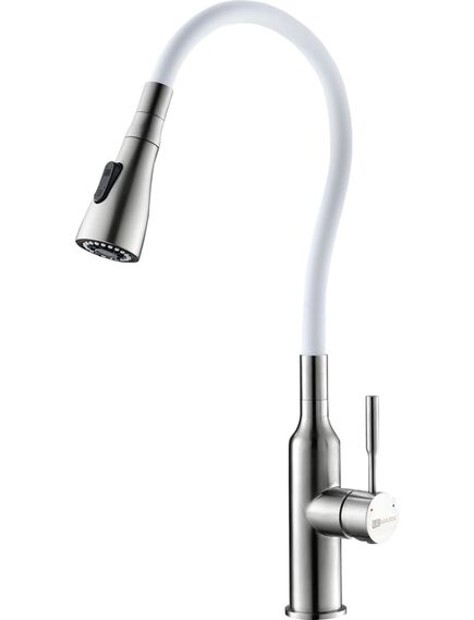 Купить Смеситель Lemark Expert LM5082S-White для кухни с гибким изливом (lm5082s-white) по цене 13880 руб., в Санкт-Петебруге в интернет магазине 100-Систем, а также дургие товары LEMARK из раздела Рычажные смесители и Смесители для кухни