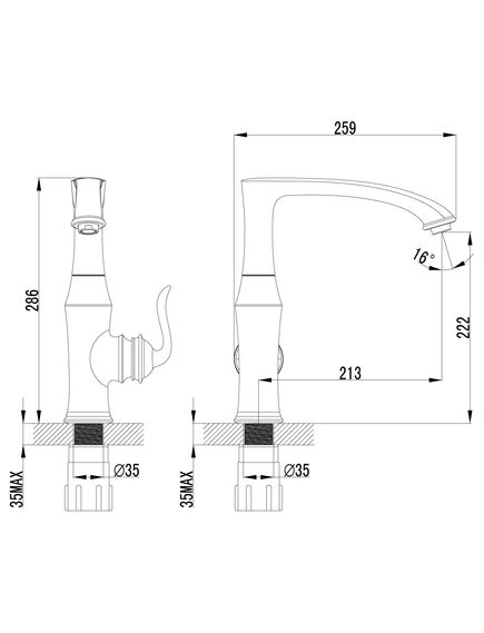 Купить Смеситель Lemark Brava LM4705G для кухни (lm4705g) по цене 10970 руб., в Санкт-Петебруге в интернет магазине 100-Систем, а также дургие товары LEMARK из раздела Рычажные смесители и Смесители для кухни