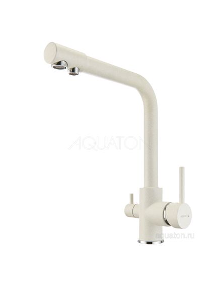 Купить Смеситель AQUATON Руан фильтр жемчуг 1AX004FCXX240 (1ax004fcxx240) по цене 12555.7 руб., в Санкт-Петебруге в интернет магазине 100-Систем, а также дургие товары AQUATON из раздела Смесители с подключением фильтра и Смесители для кухни