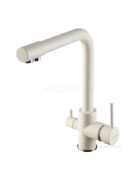 Купить Смеситель AQUATON Руан фильтр жемчуг 1AX004FCXX240 (1ax004fcxx240) по цене 12555.7 руб., в Санкт-Петебруге в интернет магазине 100-Систем, а также дургие товары AQUATON из раздела Смесители с подключением фильтра и Смесители для кухни