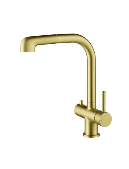 Купить Смеситель для кухни Timo Saona 2346/17FL золото матовое (2346/17fl) по цене 45716 руб., в Санкт-Петебруге в интернет магазине 100-Систем, а также дургие товары TIMO из раздела Смесители с подключением фильтра и Смесители для кухни